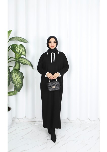 Polo Yaka Triko Elbise