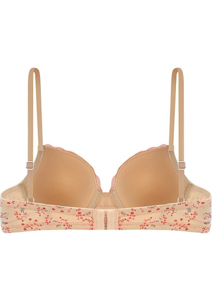 Alba Cotton Baskılı Desteksiz Maksimum Kavrama ve Kusursuz Form- 2742- Ekru Ten modelleri