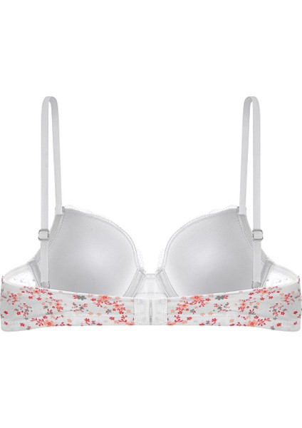 Alba Cotton Baskılı Desteksiz Maksimum Kavrama ve Kusursuz Form- 2742- Ekru Ten