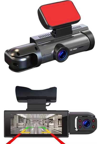 Araç Kamerası Black Box Çift Kameralı Ekranlı Full Hd Sürüş Kamerası - M567R773-K58567 fırsatları