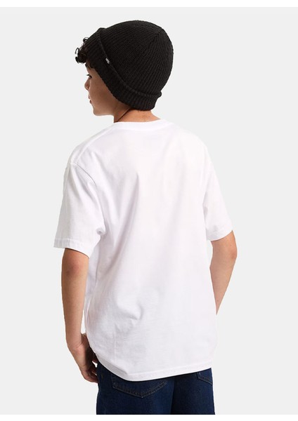 Baskılı Beyaz Erkek Çocuk T-Shirt VN000RDGWHT1-BY Vans Sk8 Ss modelleri