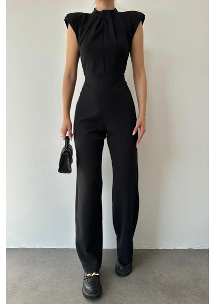 Siyah Vatkalı Dik Yaka Tulum fiyatları