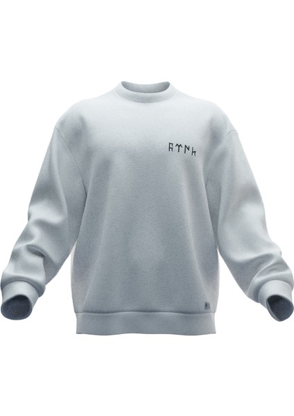 Göktürkçe Türk Tasarımlı Rahat Kalıp Unisex Sweatshirt