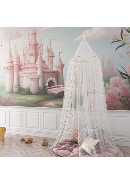 Prenses Çocuk Odası Duvar Kağıdı -Isı ve Ses Yalıtımı Yırtılmaz