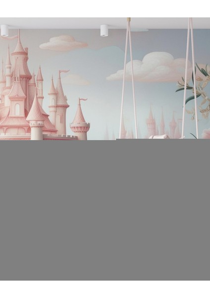 Prenses Çocuk Odası Duvar Kağıdı -Isı ve Ses Yalıtımı Yırtılmaz modelleri