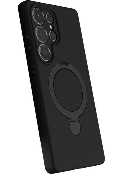 Samsung Galaxy S24 Ultra Uyumlu Içi Kadife Stand Olabilen Halka Yüzüklü Kılıf modelleri