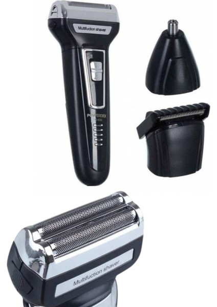 Tıraş Makinesi 3 Başlıklı T Başlıklı Hassas Ciltlere Özel Saç Sakal Vücut - T150G009-Z29 fırsatları