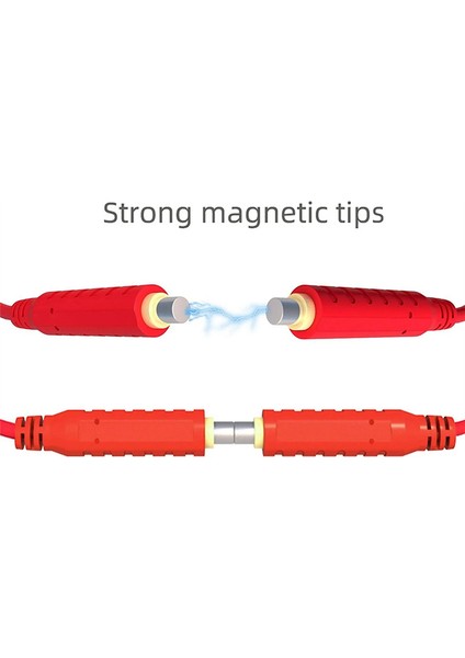 6pcs Manyetik Test Kurşun Silikon Yumuşak Esnek Jumper Test Kabloları 30VAC 5A 3.3ft T10005 Sensörler Anahtarları (Yurt Dışından) modelleri
