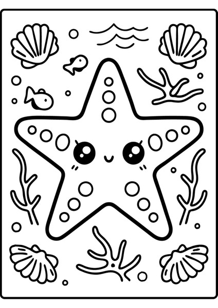 Kawaii Boyama Kitabı - Sevimli Çocuk Boyama Kitabı (4-8 Yaş) modelleri