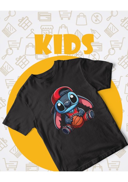 Stitch-Basketbol Çocuk T-Shirt