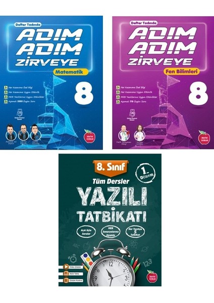 Newton 8.sınıf Adım Adım Etkinlikli Konu Anlatımlı Soru Bankaları (Matematik+Fenbilimleri) + 8.sınıf Yazılı Tatbikatı 1.dönem Set