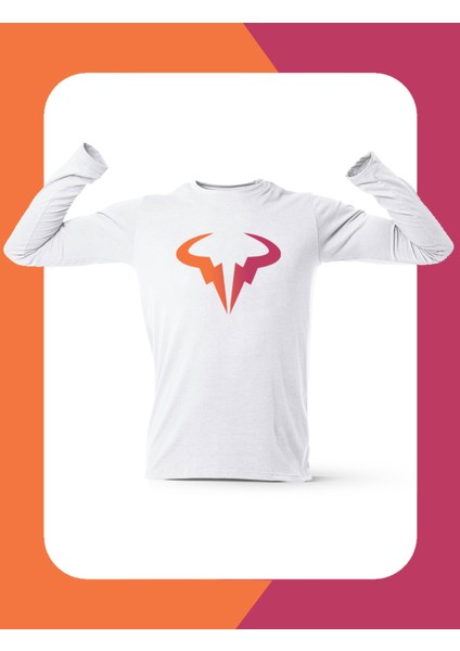 Rafael Nadal Uzun Kollu Beyaz T-Shirt