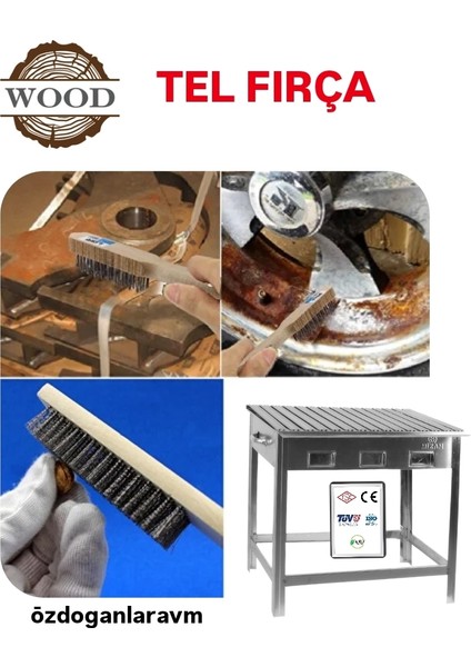 Tel Fırça Döküm Yüzey Mangal Izgara Tost Temizleme Fırçası