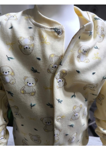 Kız-Erkek Bebek- Çocuk Pijama Takımı %100 Pamuk Uzun Kollu Önü Çıtçıtlı Mevsimlik indirimleri