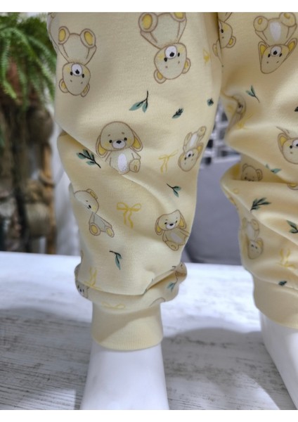 Kız-Erkek Bebek- Çocuk Pijama Takımı %100 Pamuk Uzun Kollu Önü Çıtçıtlı Mevsimlik