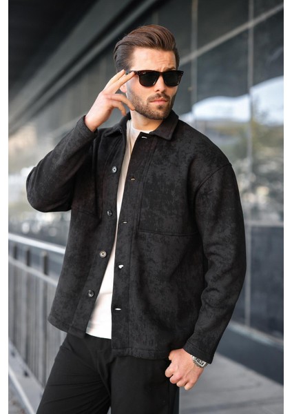 Siyah Içi Polarlı Gömlek Ceket E6767