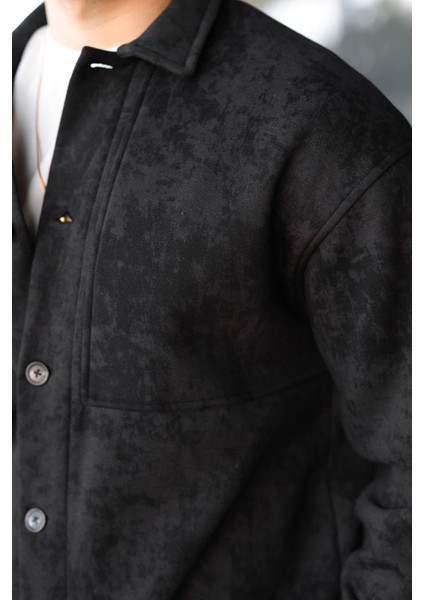 Siyah Içi Polarlı Gömlek Ceket E6767 modelleri