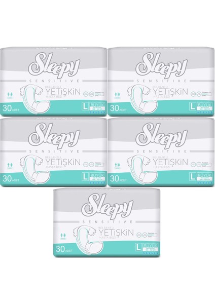 Yetişkin Hasta Bezi Bel Bantlı L - Large - Büyük 150 Adet (5pk*30)