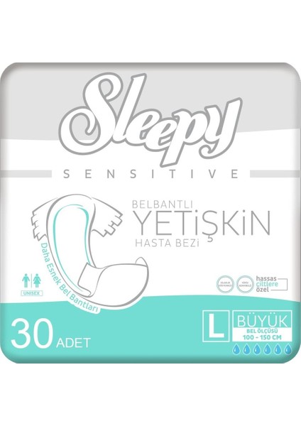Yetişkin Hasta Bezi Bel Bantlı L - Large - Büyük 150 Adet (5pk*30) fiyatları