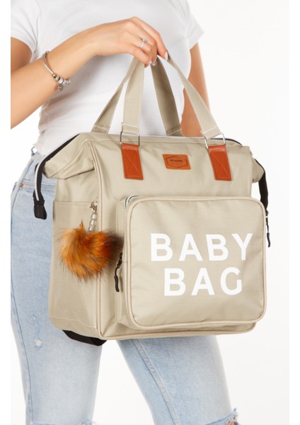 Krem Baby Bag Anne Bebek Çantası Bebek Bakım Çantası (Termal Çanta Hediye) fiyatları