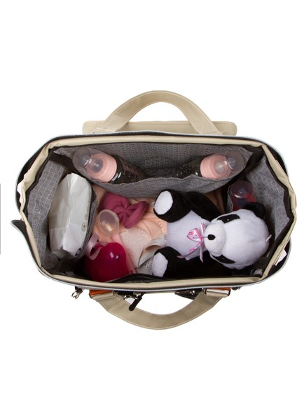 Krem Baby Bag Anne Bebek Çantası Bebek Bakım Çantası (Termal Çanta Hediye) modelleri