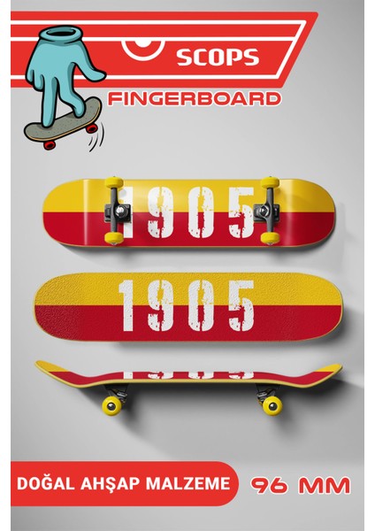 Fan Fingerboard – Sarı Kırmızı Taraftar Parmak Kaykay (9x3 Cm)