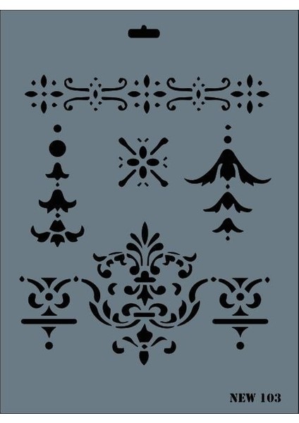 Rich New Seri N-103 Stencil 35X25 cm