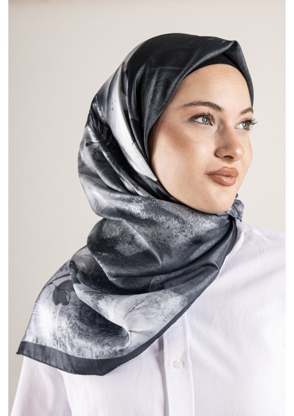 Dijital Kristal Desenli Eşarp 95x95 – Pastel Desen-4