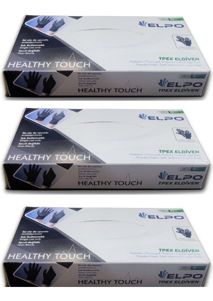 Siyah Pudrasız Hibrit Eldiven M Beden 300 Adet ( 3 Paket )