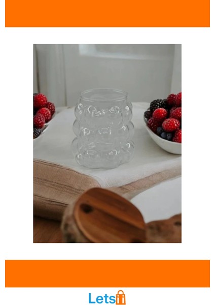 Üzüm Desenli Şeffaf Cam 60 ml Minik Içecek Bardakları 6 Adet modelleri