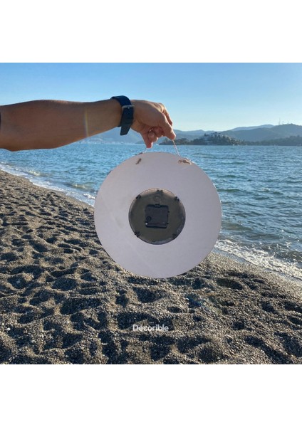 Beyaz Deniz Kabuklu El Yapımı Dekoratif Duvar Saati modelleri