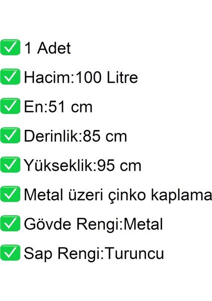 MA100 Metal Market Alışveriş Arabası 100 Litre fiyatları