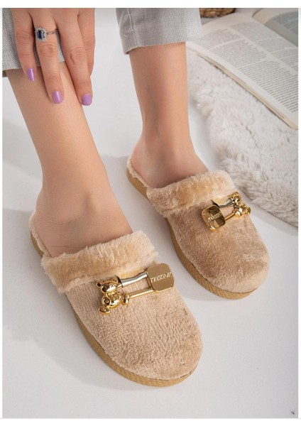 Ayıcık Tokalı Kadın Kışlık Günlük Ev Terliği fiyatları