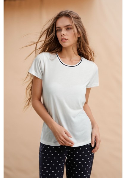 Kadın Giyim Alt & Üst Ikili Puantiye Detaylı Pijama Takımı LL.AR01.NE00.TT03 modelleri