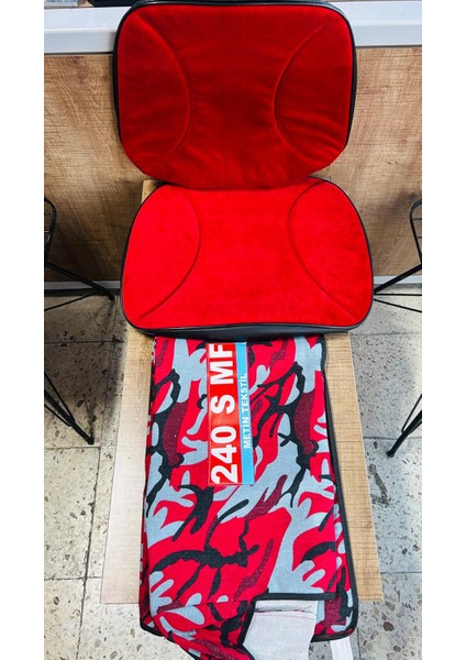 Massey Ferguson 240 Kırmızı Desen Asgari Branda ve Düz Kırmızı Koltuk Kılıfı Takım fırsatları