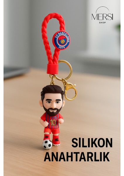 Silikon Futbolcu Figür Anahtarlık | Çanta ve Araba Anahtarlığı | Sevimli Sporcu Anahtarlık