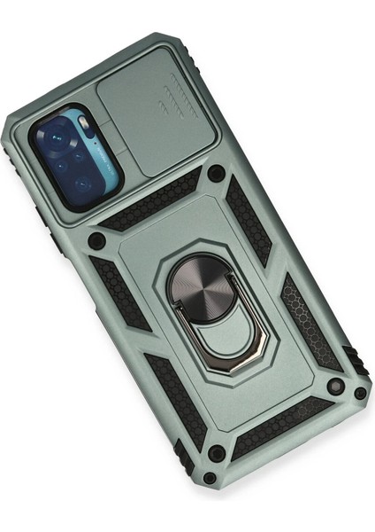 Rdbydn Newface Xiaomi Redmi Note 10 Kılıf Pars Lens Yüzüklü Silikon - Yeşil modelleri