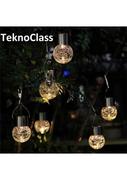 Solar Güneş Enerjili Kırık Cam Desen Aplik LED Lamba Bahçe Veranda Şık Peyzaj Aydınlatması 1 Adet modelleri