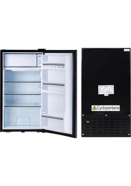 Karavan/tekne Buzdolabı 90 Litre 12V/24V - Tamperli Cam Kapak - Siyah fiyatları