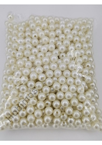 Krem Renk Plastik İnci Boncuk Takı Yapımında Kullanım İçin 500 GR 10 MM A Kalite fiyatları