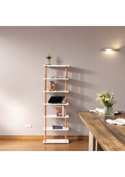 Pia 7 Raflı Kitaplık Çok Amaçlı Dolap modelleri