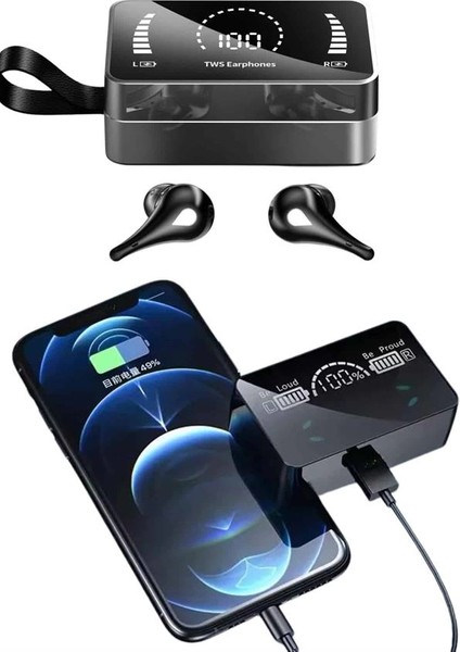Tws Bluetooth Kulaklık Kablosuz Uzun Pil Ömrü Dijital Göstergeli Powerbank fırsatları