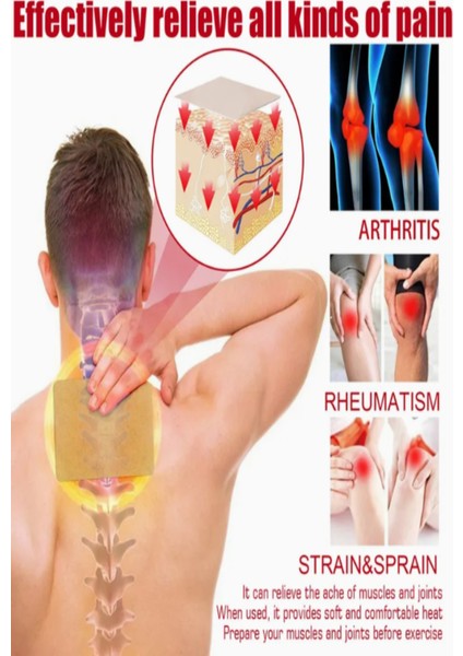 24 Adet Biber Kapsikumlu Tüm Vücut Ağrı Sızı Bandı Geleneksel Çin Şifası indirimleri