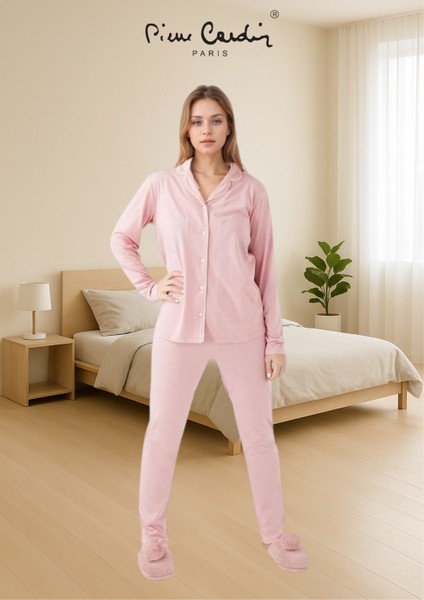 Kadın Pamuklu & Modal Kutulu 2 Adet Uzun Kol Gömlek Pijama Takımı (Modal Şort Hediyeli)