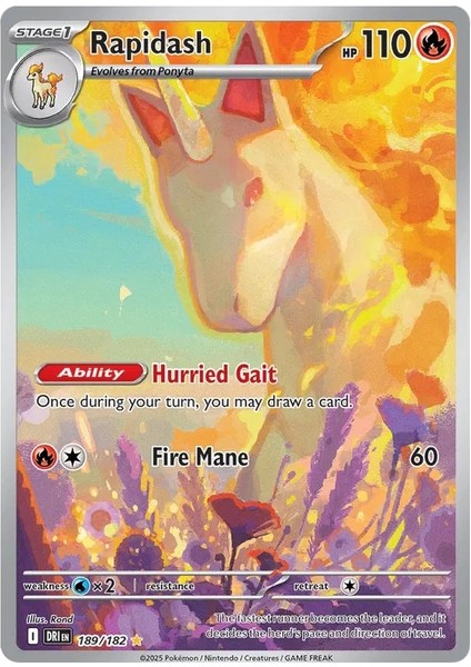 Rapidash Illustration Rare Destined Rivals 189/182