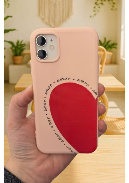iPhone 11 Uyumlu Amor Kalp Silikon Darbe Emici Klasik Korumalı Rubber Kılıf 277 fiyatları