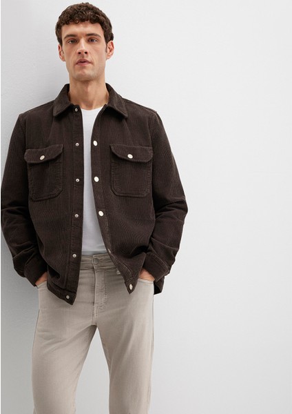 Kahverengi Cepli Kadife Gömlek 0211750-70219 fiyatları