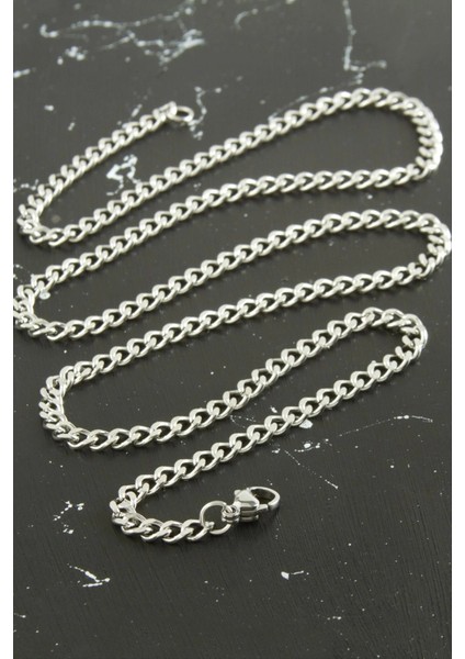 Düz Zincir Çelik Kolye 55 cm