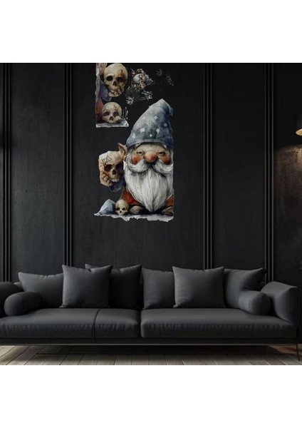 Gotik Cüce ve Kafatası Duvar Sticker Seti fiyatları