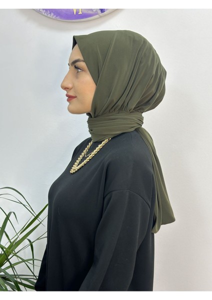 Ithal Kumaş Çıtçıtlı Hazır Şal Iki Sekılde Kullanılır Haki Renk fiyatları